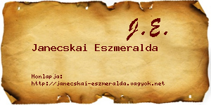 Janecskai Eszmeralda névjegykártya